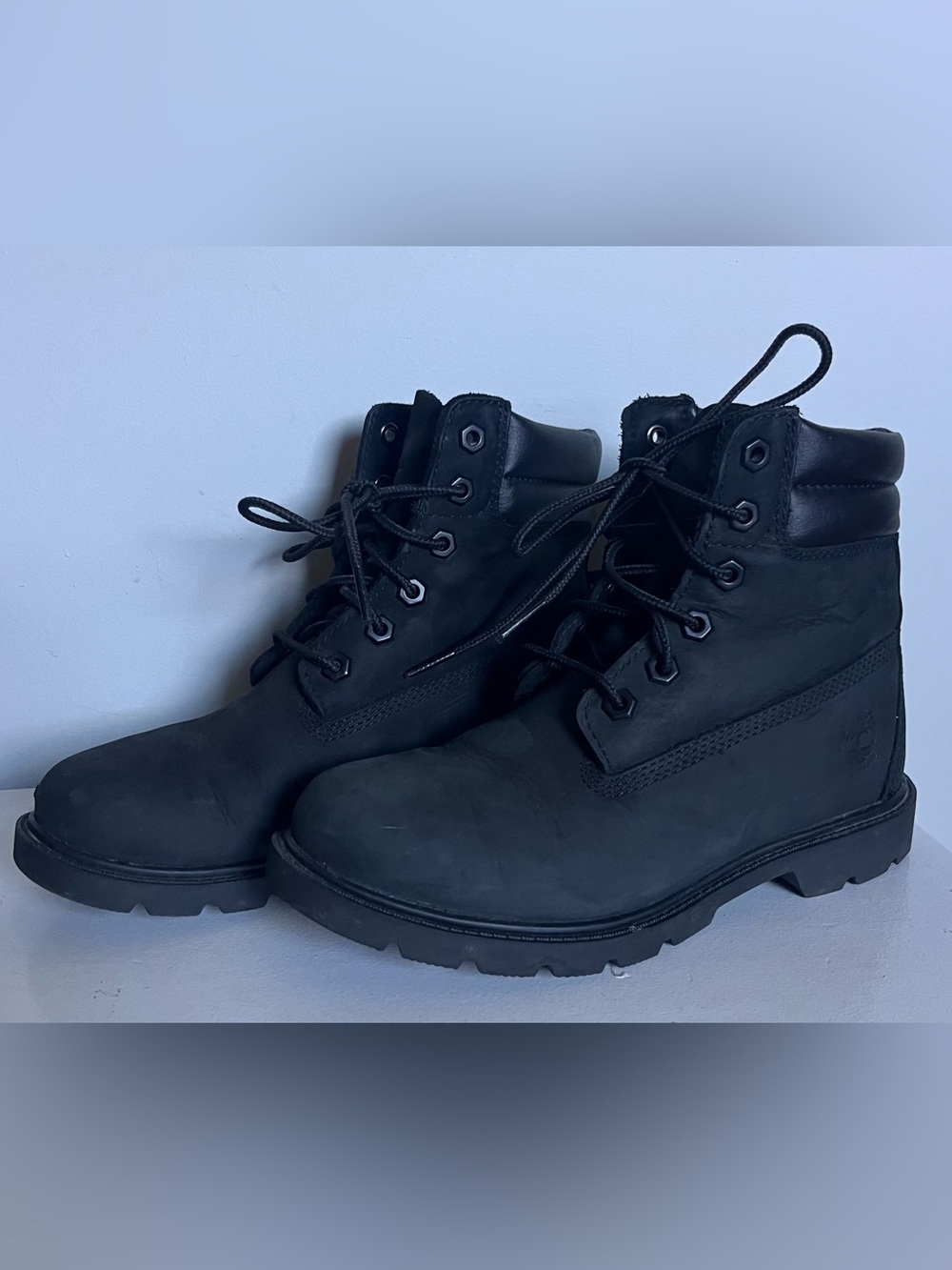 Timberland Black Lace-Up Work Boots size 6